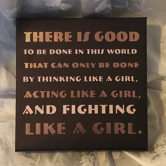 "LIKE A GIRL" Canvas/wood sign - Picture 8 of 11